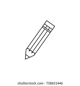 Outline pencil web icon ilustration vector symbol