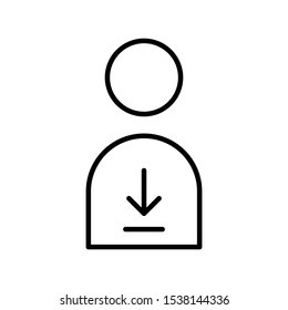 Outline people vector icon editable vector stroke