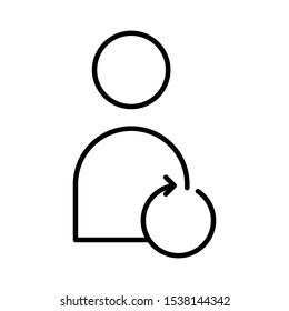 Outline people vector icon editable vector stroke