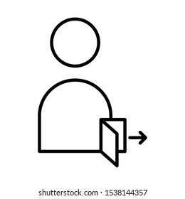 Outline people vector icon editable vector stroke