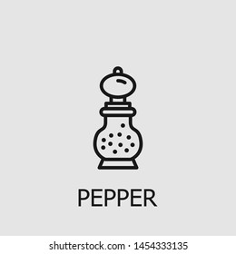 Outline pepper vector icon. Pepper illustration for web, mobile apps, design. Pepper vector symbol.