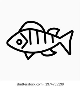 Outline Perch Vector Icon Stock Vector (Royalty Free) 1374755138 ...