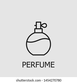 Outline perfume vector icon. Perfume illustration for web, mobile apps, design. Perfume vector symbol.