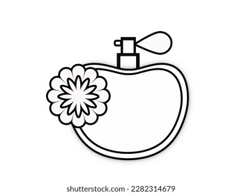 Outline perfume vector icon isolated on white background. Perfume illustration for web, mobile apps, design. 