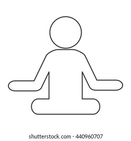 outline person meditating