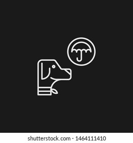 Outline pet insurance vector icon. Pet insurance illustration for web, mobile apps, design. Pet insurance vector symbol.