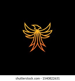 Outline Phoenix Logo Design Idea