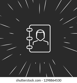 Outline phone book icon illustration isolated vector sign symbol