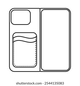 Outline Phone Case with Card Holder