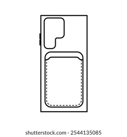 Outline Phone Case with Card Holder