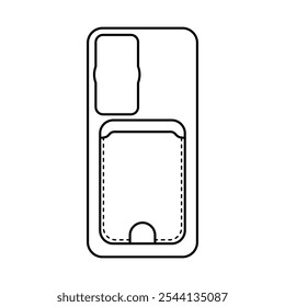 Outline Phone Case with Card Holder