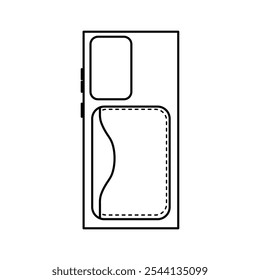 Outline Phone Case with Card Holder