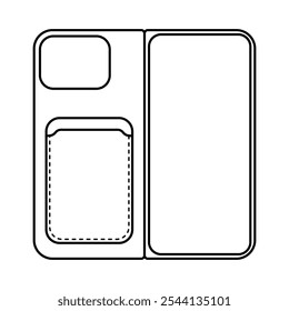 Outline Phone Case with Card Holder