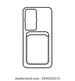 Outline Phone Case with Card Holder