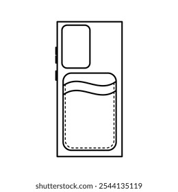 Outline Phone Case with Card Holder