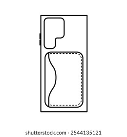 Outline Phone Case with Card Holder