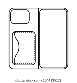 Outline Phone Case with Card Holder