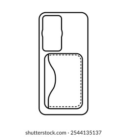 Outline Phone Case with Card Holder