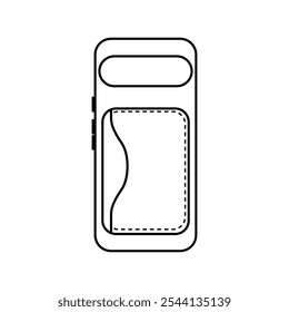 Outline Phone Case with Card Holder