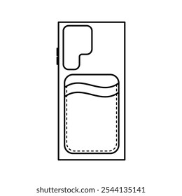 Outline Phone Case with Card Holder