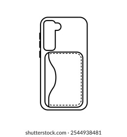 Outline Phone Case with Card Holder