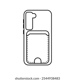 Outline Phone Case with Card Holder