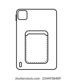 Outline Phone Case with Card Holder