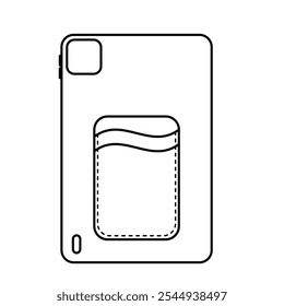 Outline Phone Case with Card Holder