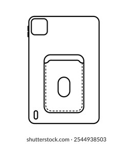 Outline Phone Case with Card Holder