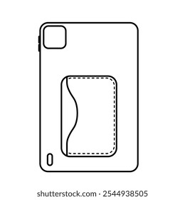 Outline Phone Case with Card Holder