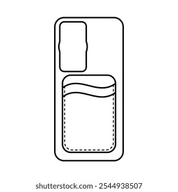 Outline Phone Case with Card Holder