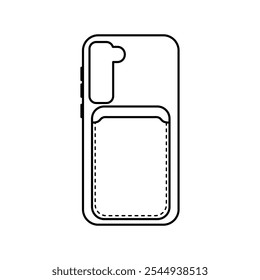 Outline Phone Case with Card Holder