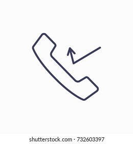 Outline phone icon illustration vector symbol