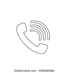 Outline Phone icon. Ringing phone icon, call center sign Vector illustration