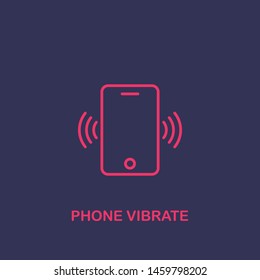 Outline phone vibrate icon.phone vibrate vector illustration. Symbol for web and mobile