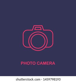 Outline photo camera icon.photo camera vector illustration. Symbol for web and mobile