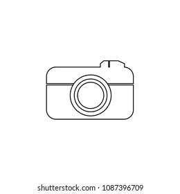 outline photo camera vector icon