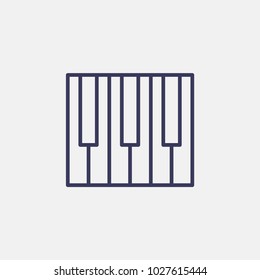Outline piano keyboard icon illustration isolated vector sign symbol