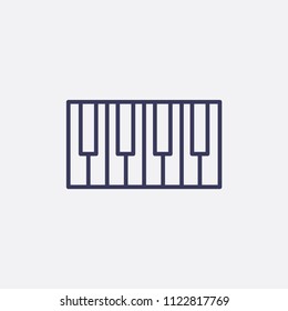 Outline piaoni keyboard icon illustration,vector music sign symbol