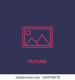 Outline picture icon.picture vector illustration. Symbol for web and mobile
