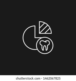 Outline pie chart vector icon. Pie chart illustration for web, mobile apps, design. Pie chart vector symbol.