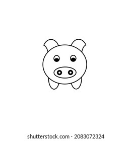 Icono plano de cerco de contorno aislado en fondo blanco