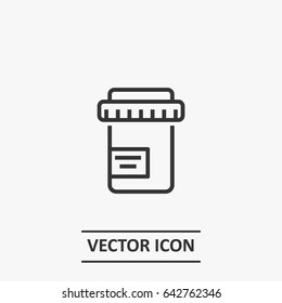 Outline pill bottle  icon illustration vector symbol