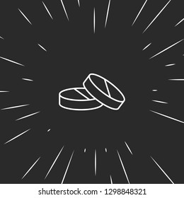 Outline pill icon illustration isolated vector sign symbol