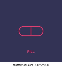 Outline pill icon.pill vector illustration. Symbol for web and mobile