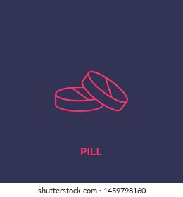 Outline pill icon.pill vector illustration. Symbol for web and mobile