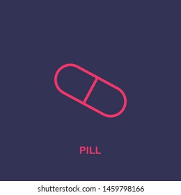 Outline pill icon.pill vector illustration. Symbol for web and mobile