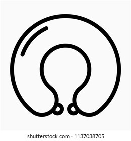 Outline pillow pixel perfect vector icon