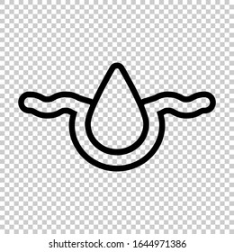 icono de contorno vectorial plano en fondo transparente