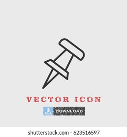 Outline pin   icon ilustration vector symbol 